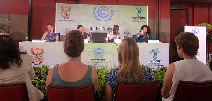 Students attend COP17 in Durban, South Africa 