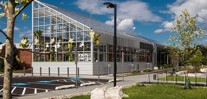 Stafford Greenhouse on Kaufman Hall 