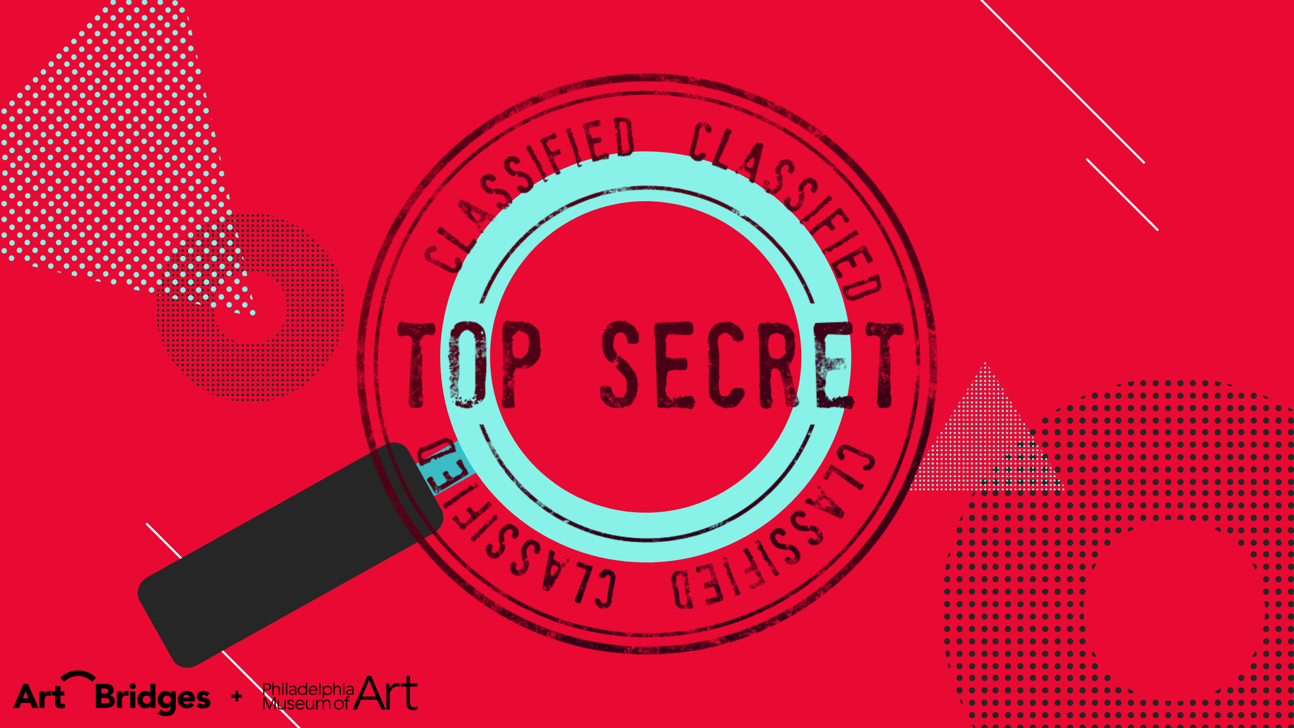 top secret graphic magnifying glass