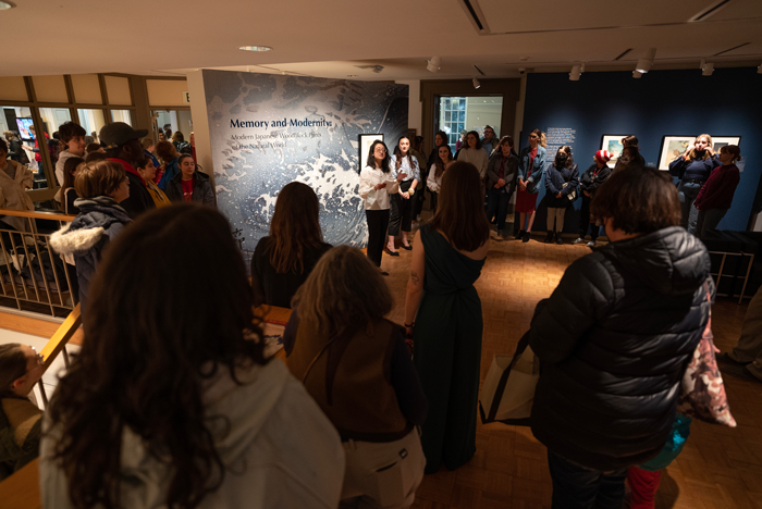 The Trout Gallery hosted an opening reception for the Memory and Modernity exhibition Friday, March 3. Photo by Joe O&#039;Neill.