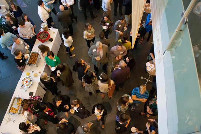 Trustee Cider Social in Rector Atrium.