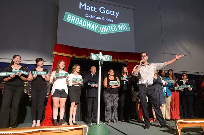 Matt Getty, director of editorial services and a member of Dickinson's United Way campaign committee, also performed at the kick-off breakfast.