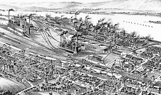 Portion of a map of Steelton, Pennsylvania.