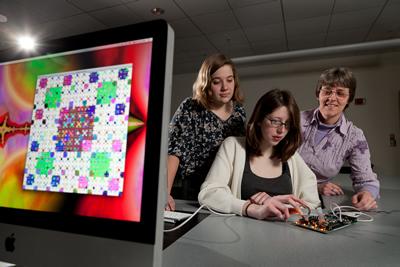 Students attend conference on women in computing.