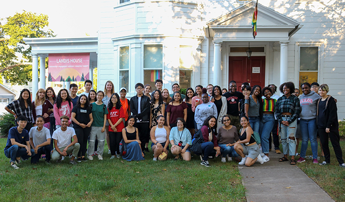 A.C.E. program mentors and mentees met for the first time during a welcome social at Landis House.