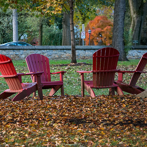 Admissions red chair widget