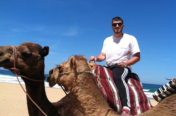 Alec Ward '18, during a study-abroad stint in Morocco.