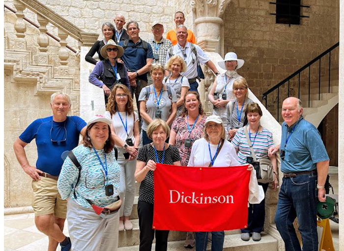 Taking Dickinson wherever we go: The Dickinson group gathers for a photo in Dubrovnik.