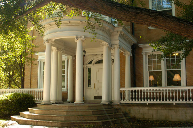 Exterior photograph of Biddle House on the Dickinson campus.