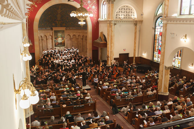 Bird's eye view of the German Requiem concert. 