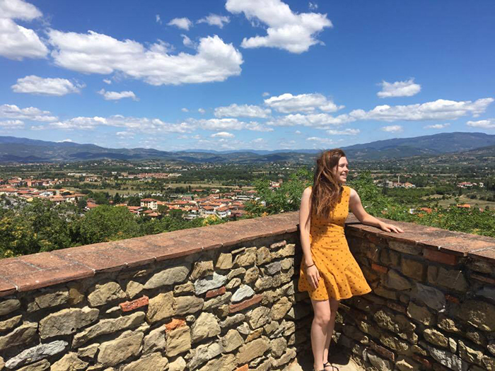 Cailin Smith '18 in Italy.