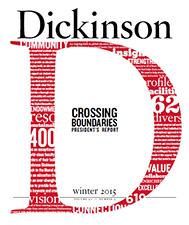 Winter 2015 Dickinson Magazine cover