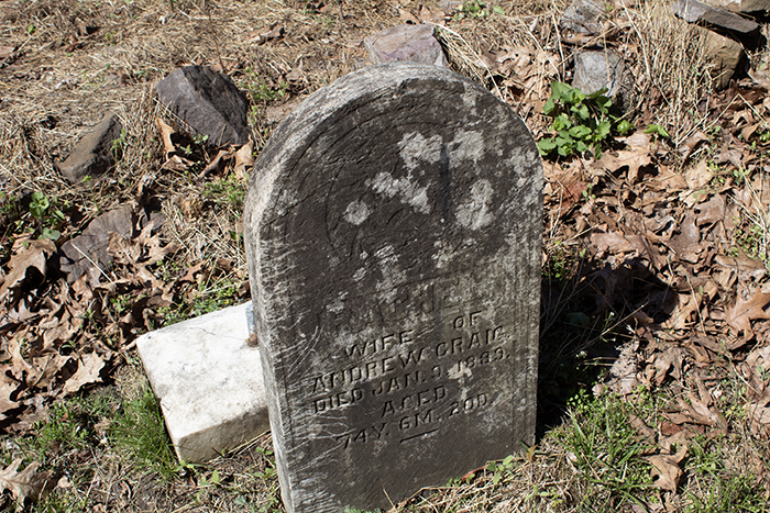 A tombstone for Rachel Enty Craig, a second-generation Haitian American who bore 11 children to husband Andrew Craig. Though she and Andrew were illiterate, all 9 of their surviving children were educated, says Yvette Davis. Photo courtesy of Davis.