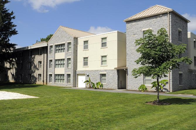 Exterior of Davidson-Wilson residence hall. 