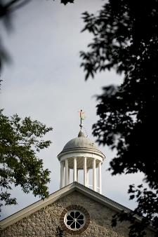 Photograph of the cupola and mermaid atop Old West