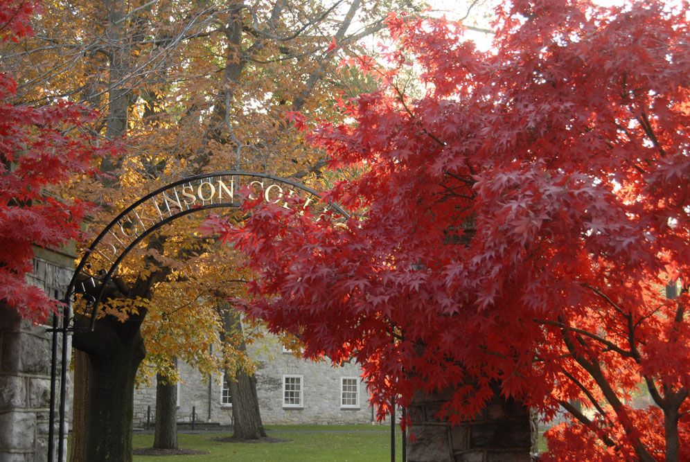 The Dickinson College campus in fall.