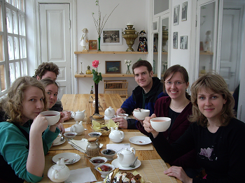 Irina Filippova with her students.