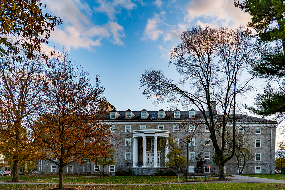 Adams Hall at Sunset