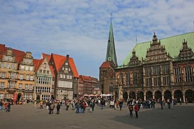 Traditional German town center.