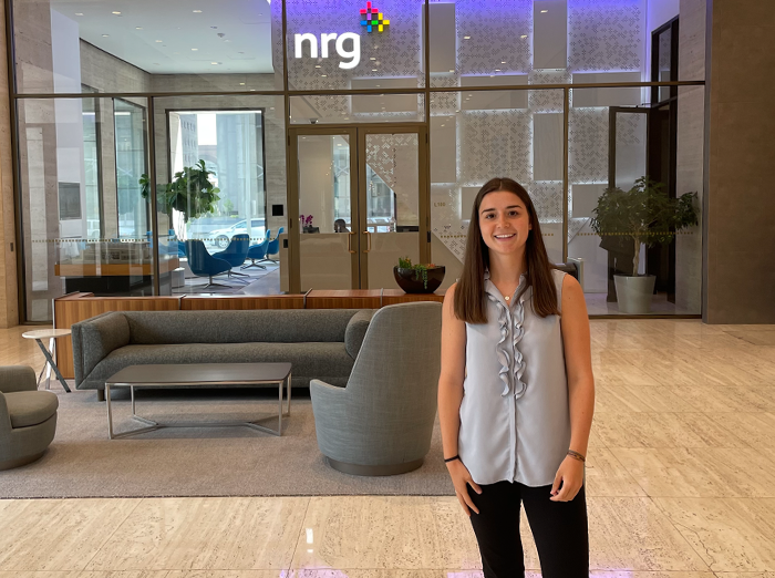 Juiana Gianni '24 at NRG Energy, where she served a summer 2022 internship.