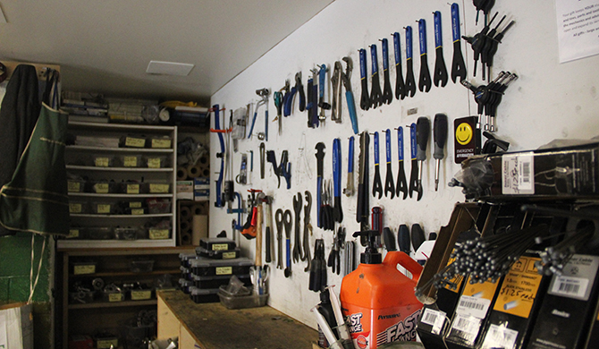 wall of tools