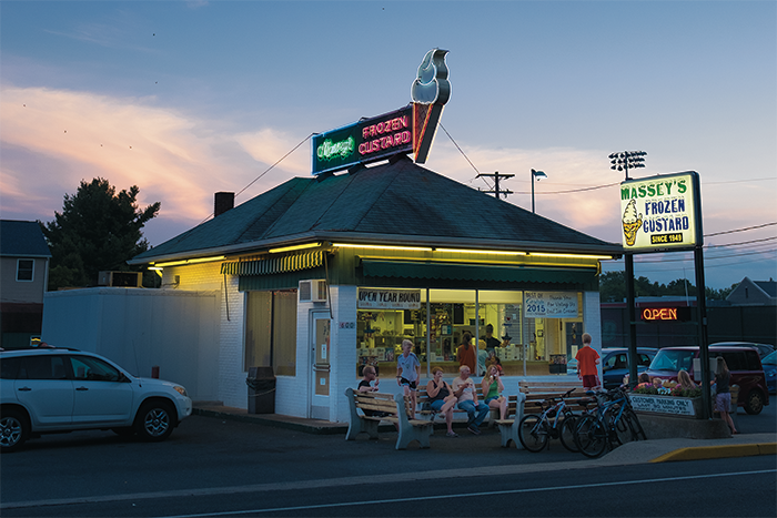 Massey's Ice Cream storefront in Carlisle