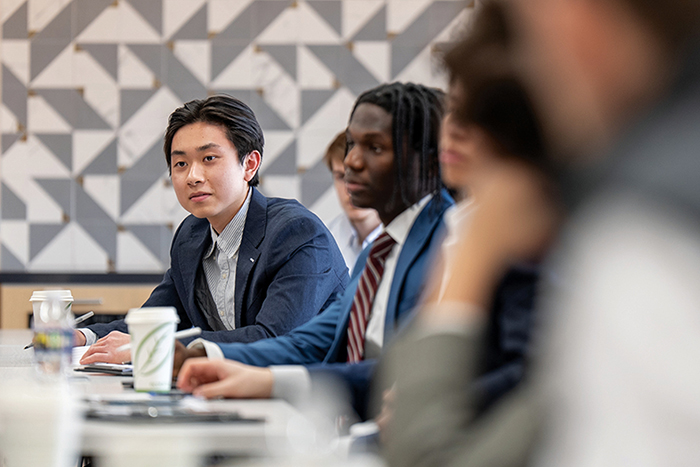 Students engage in discussion at a Career Trek in NYC