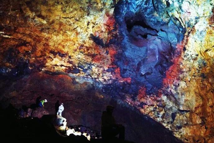 Picture of inside of a cave in Iceland