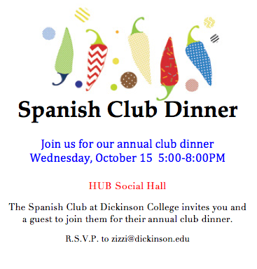 spanish club dinner poster