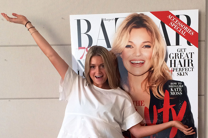 Brittany Livingston '15, on site at her internship with Harper's Bazaar.