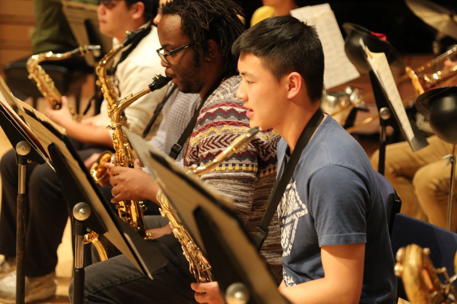 Jazz Band Rehearsal, Saxophone Section