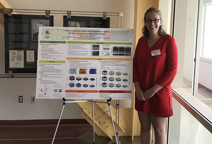 Julia Huddy &#039;19 presents original research during summer 2017,