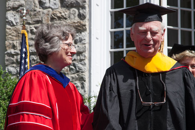 H.F. Lenfest receiving his honorary degree. 