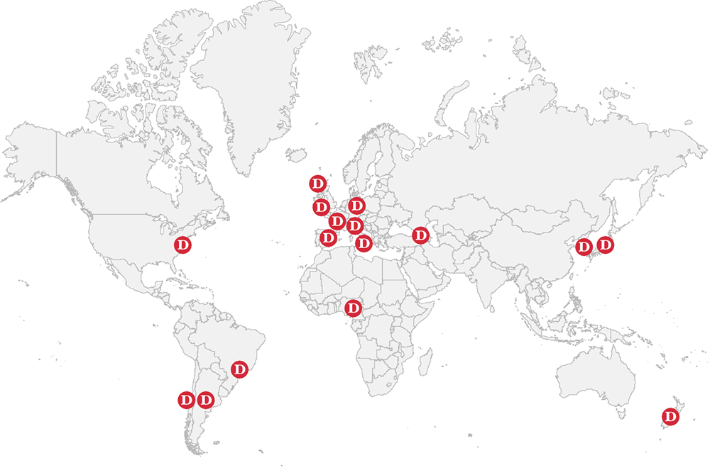 Map of Global Programs offered by Dickinson College