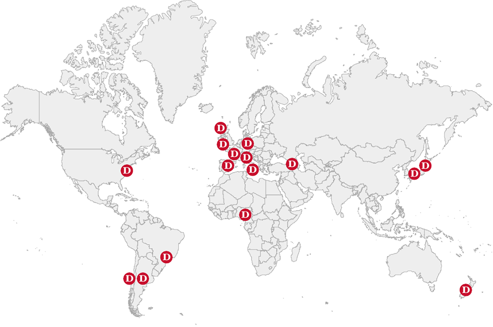 Map of Global Programs offered by Dickinson College