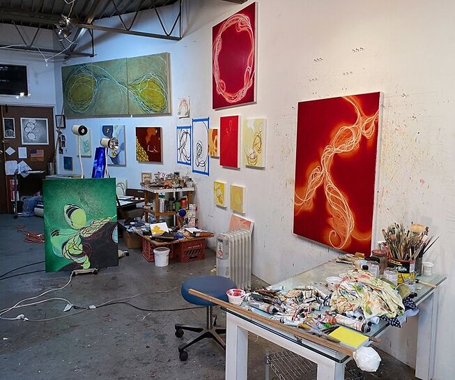 Michael Weiss &#039;89&#039;s studio.