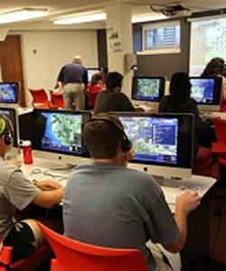 Students in the microroom
