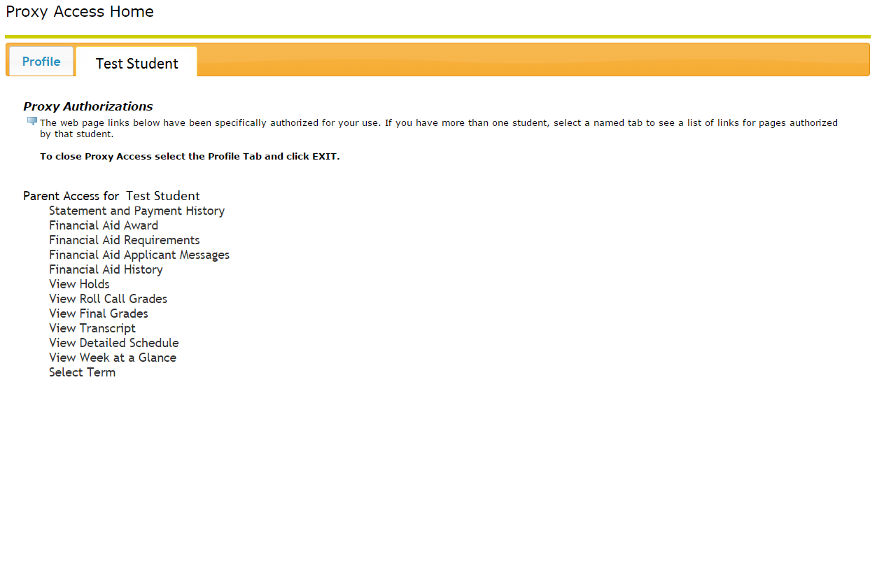 Parent Proxy Instructions