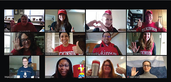 The psychology department's recent virtual meeting brimmed with Dickinson spirit.