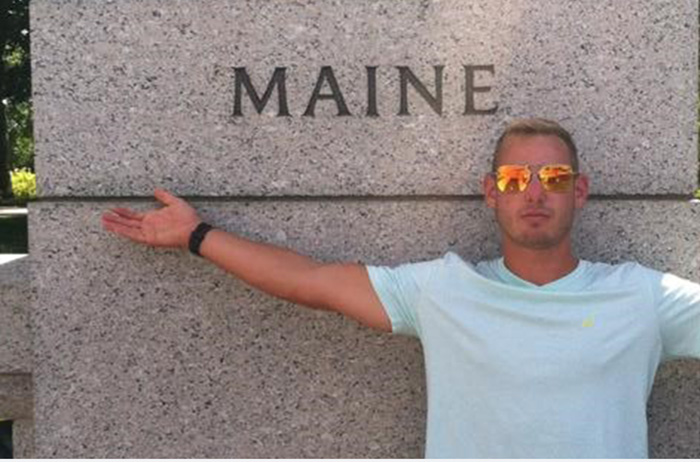 Maine native Ralph Humiston '17. Photo courtesy of Humiston.