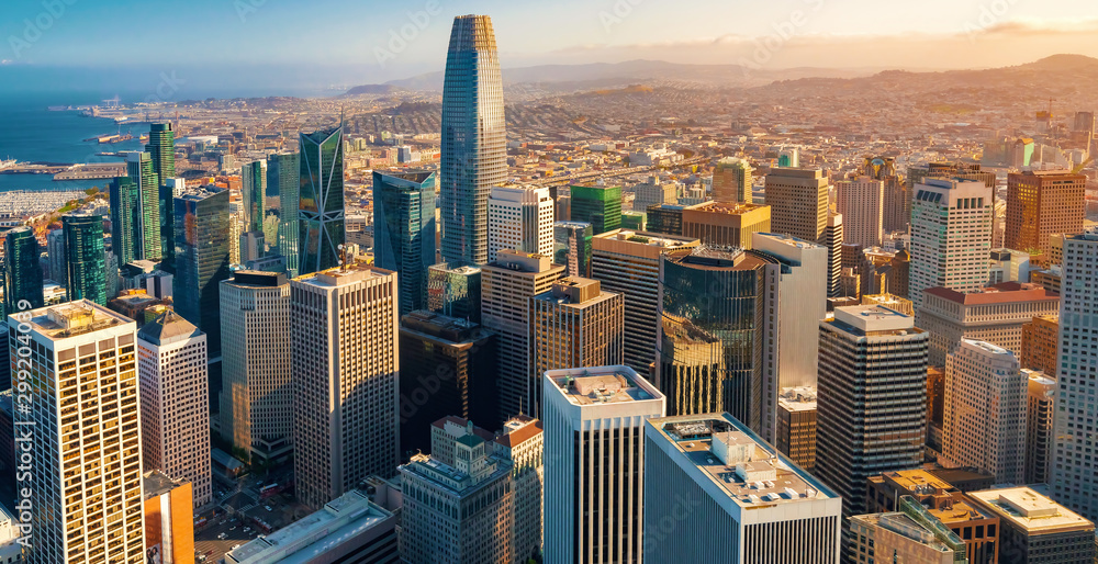 San Francisco skyline, bay area,