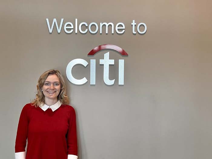 Katerine Schultze '23 served a summer internship at Citi Bank.