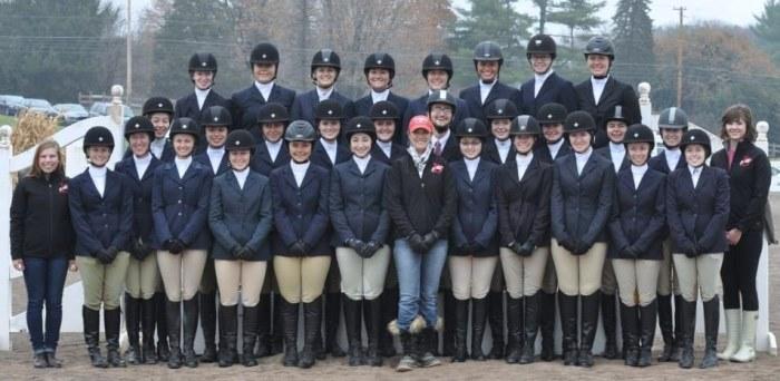 The equestrian team's fall 2013 photo