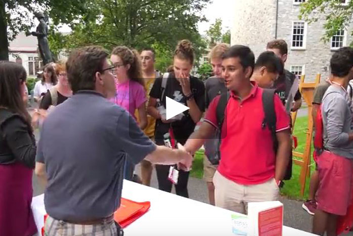 As part of the First-Year festivities, students learned about on- and off-campus resources to help them settle into their new hometown at the Resource Fair.