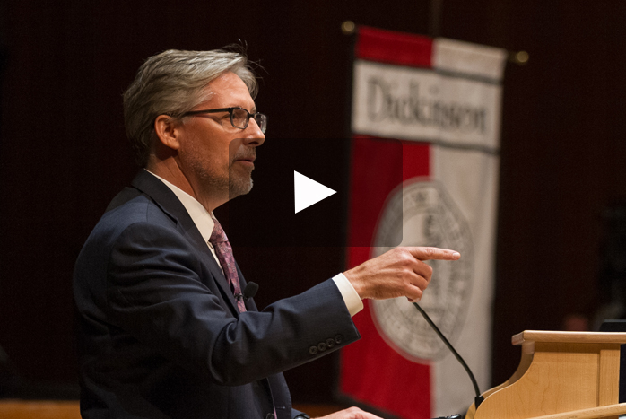 As the 2017 recipient of Dickinson's Rose-Walters Prize, Rare CEO Brett Jenks came to campus to meet with students and faculty to discuss the role we play in climate change.