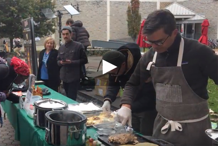 On November 14, 2017, celebrity chef and author Hugh Acheson visited the Dickinson campus to serve tacos, sell and sign his new book and raise money for his charity organization, Seed Life Skills.