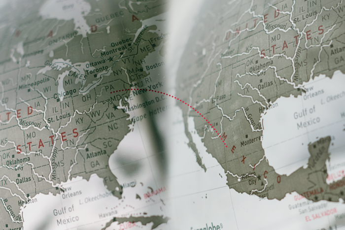 maps side by side showing to show PA and Mexico