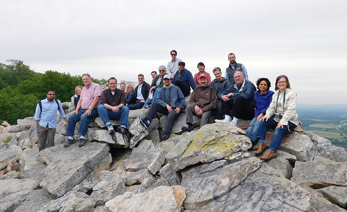 Participants in the Valley and Ridge 2017 workshop got out into the field to learn how to weave sustainability into education. Photo courtesy of Lindsey Lyons.