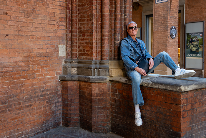 Vince Spinnato '97 in Bologna, during in-country anniversary celebrations of the Dickinson-in-Italy study-abroad program. Photo by Joe O'Neill.
