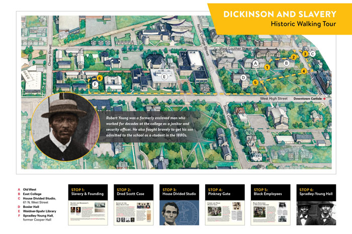Dickinson & Slavery Historic Walking Tour map